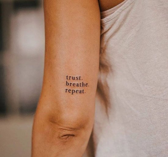 Tattoo Ideas for entrepreneurs - Trust Breath Repeat